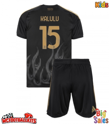 Juventus Pierre Kalulu #15 Replica Third Stadium Kit for Kids 2026-27 Short Sleeve (+ pants)